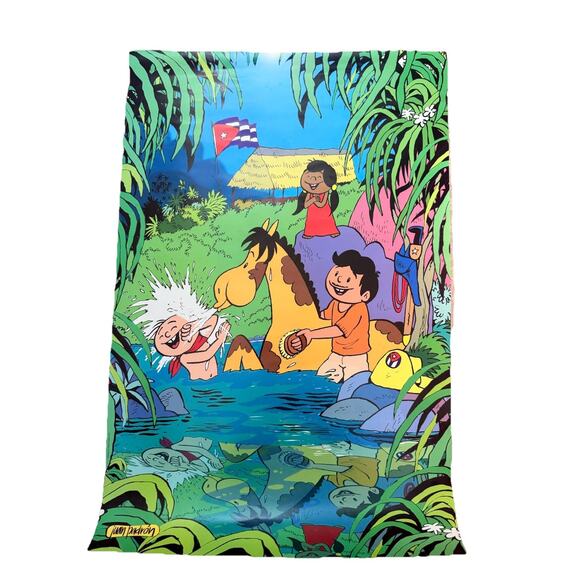 Other - Elpidio Valdés Vintage Poster Juan Padrón Cuban Animation Art 24x16 (2)